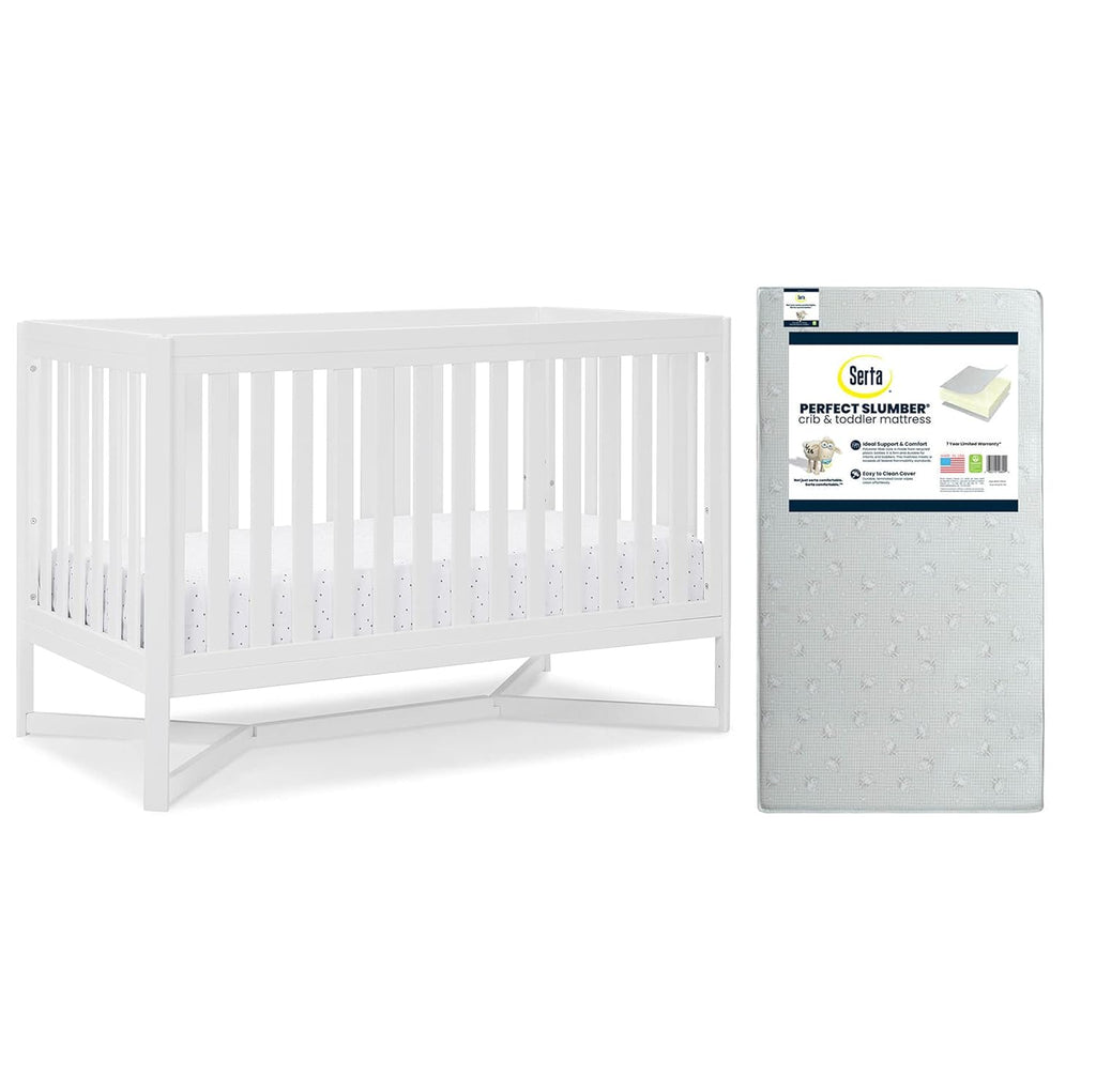 4-in-1 Convertible Crib & Dual Sided Crib & Toddler Mattress G40651