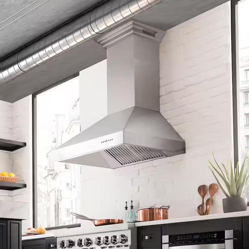 60 in. 700 CFM Ducted Wall Mount Range Hood in Stainless Steel T7033