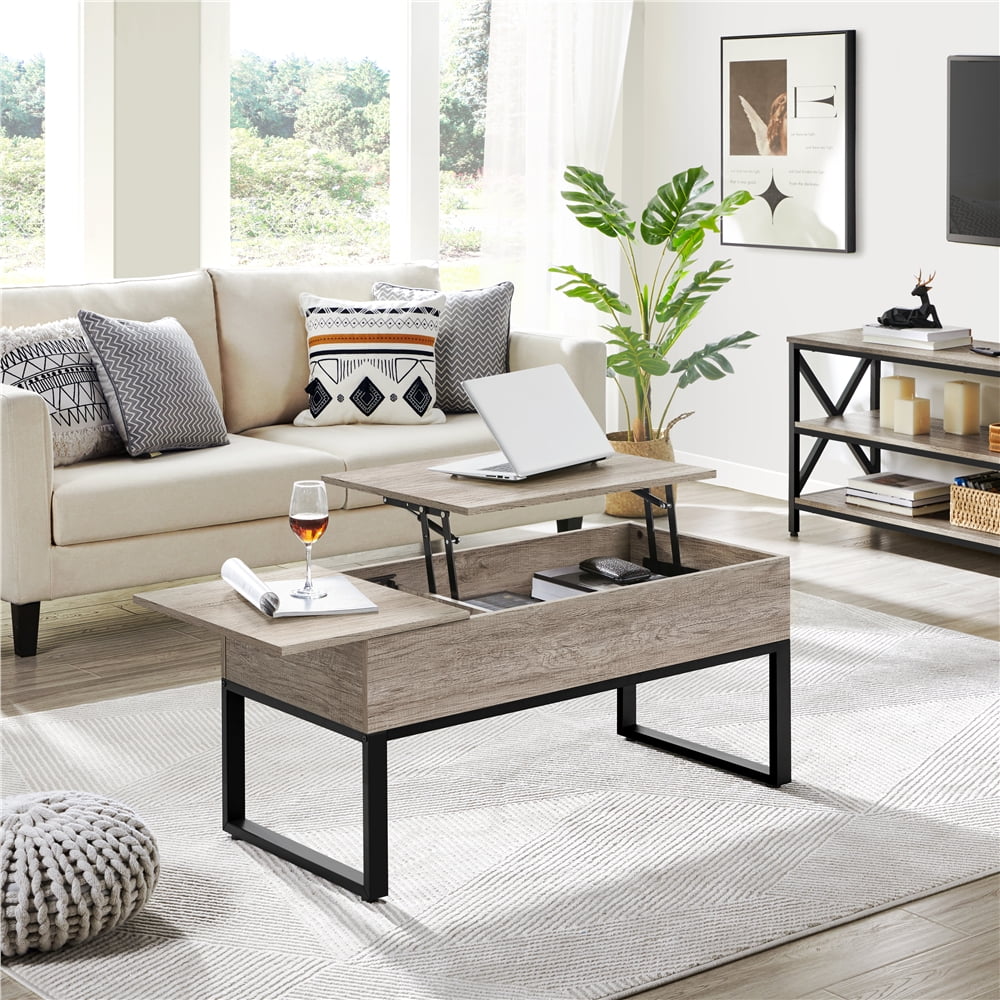 Rustic Gray Wood Lift Top Coffee Table M361