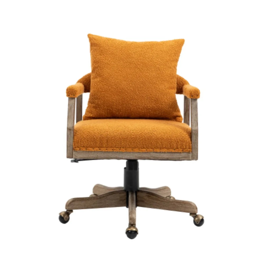 Orange Adjustable Swivel Fabric Office Chair J39980