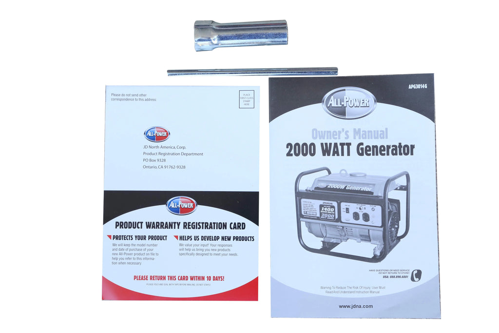 2000 Watt Portable Gas Powered Generator S71818