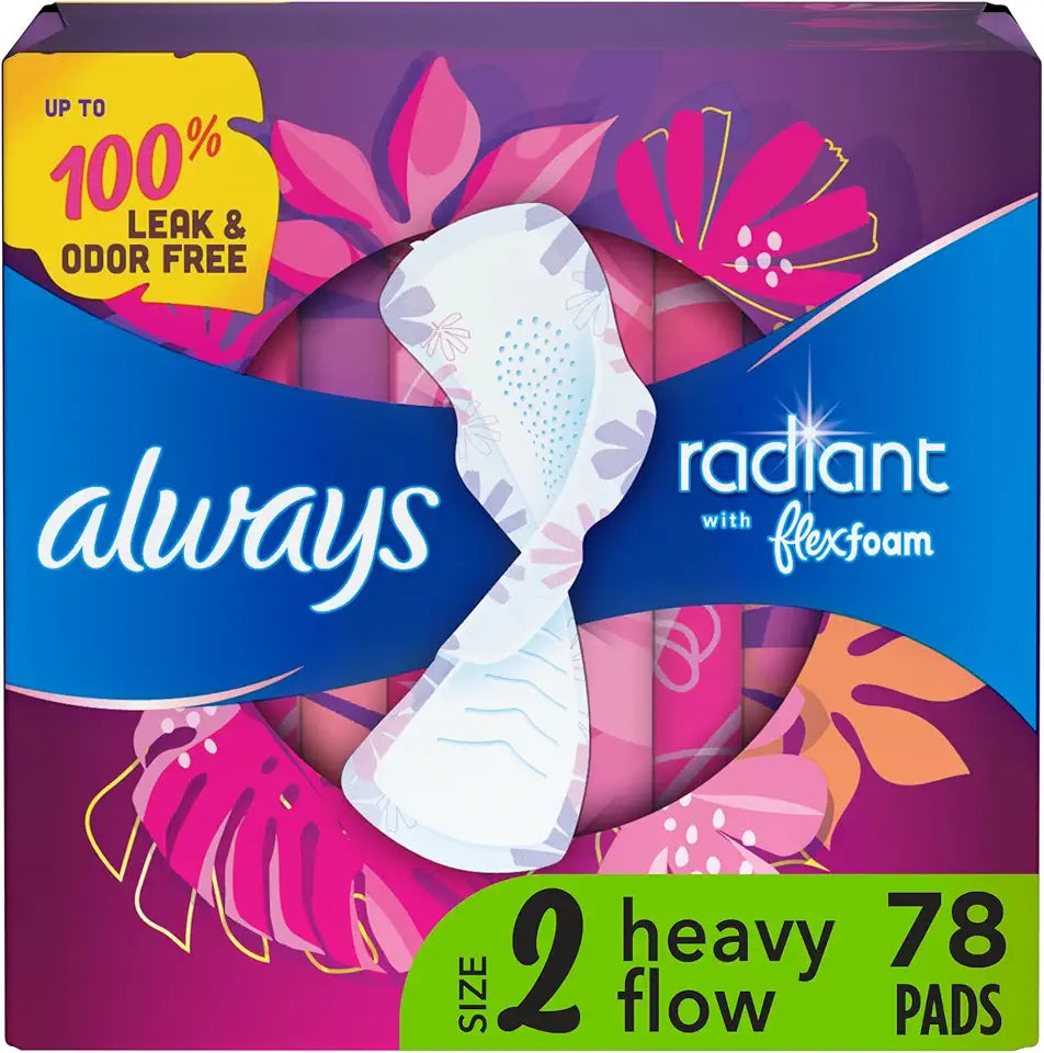 Lightly Scented Feminine Pads with Wings, 78 Count G46391