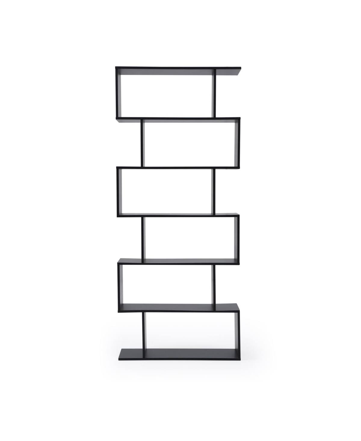 Black 6-Shelf Bookcase V926044