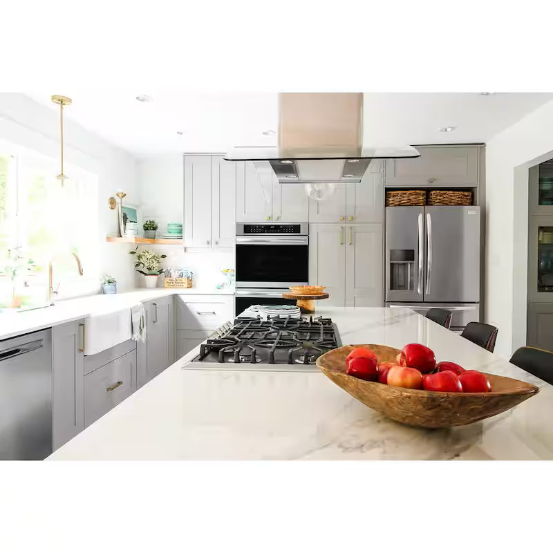42 in. Convertible Glass Canopy Island Range Hood in Stainless Steel G9056