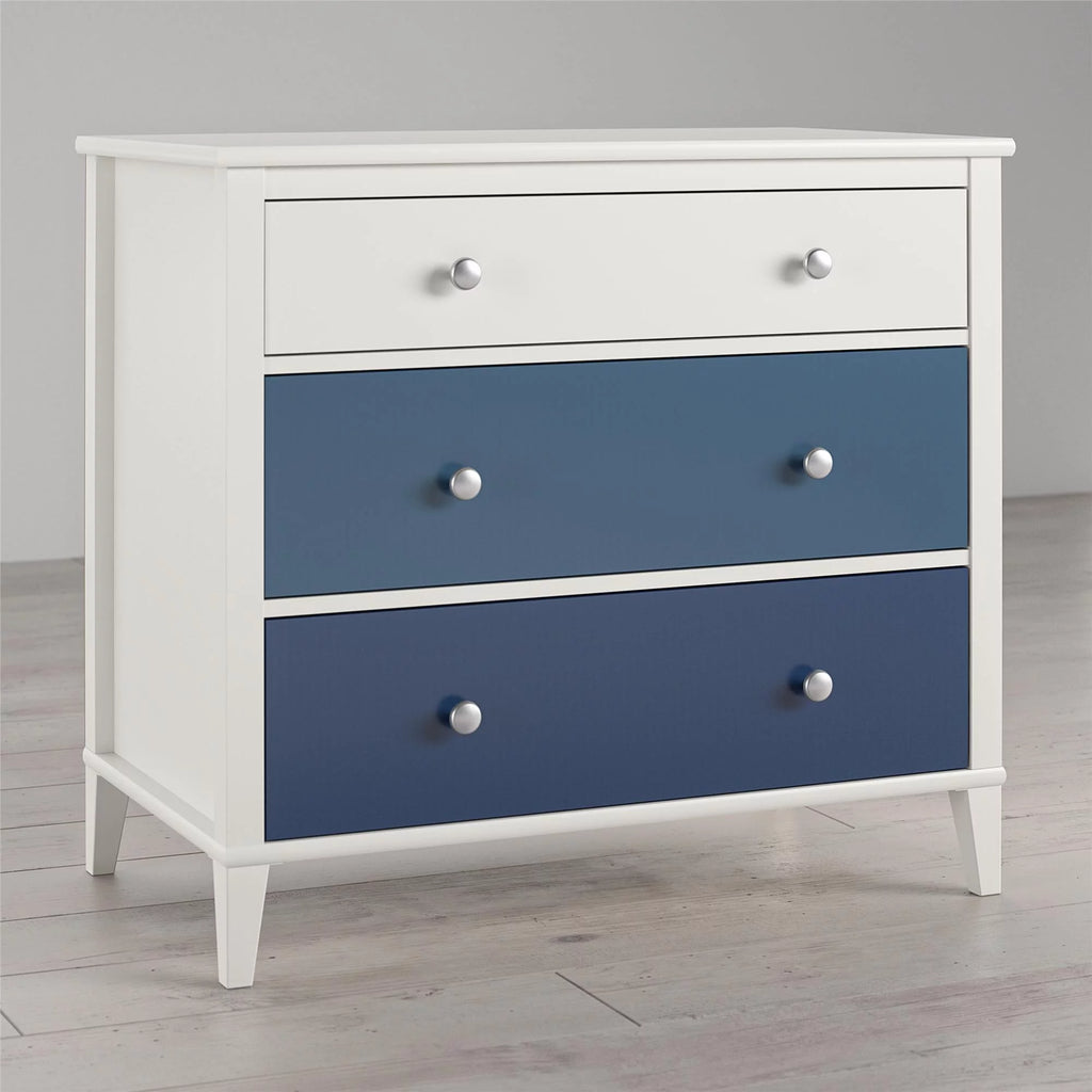 White 3 Drawer Dresser P642