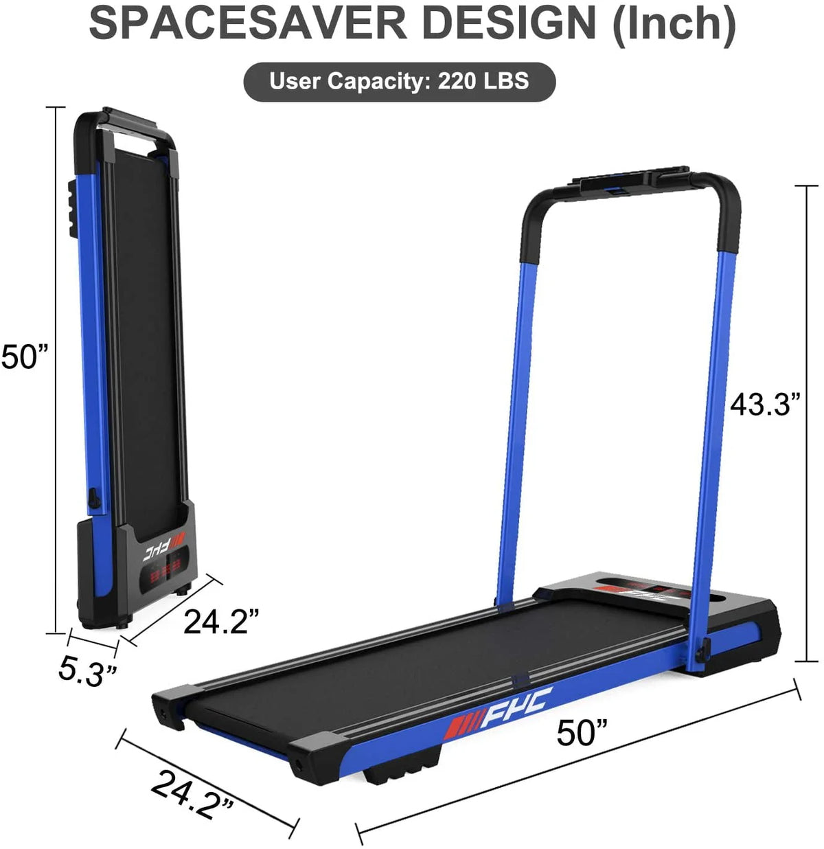 2.5HP Folding Treadmill U4693