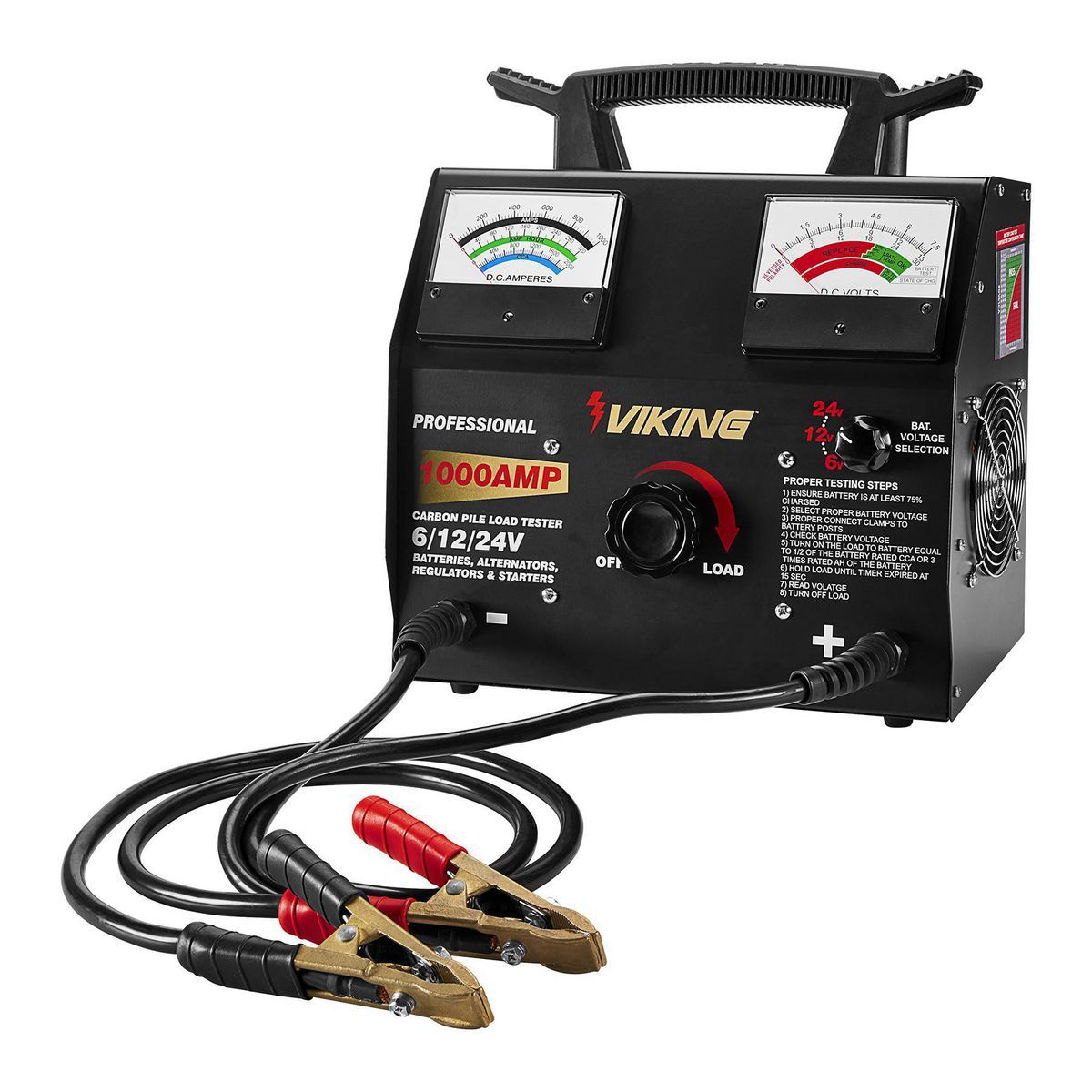 1000 Amp 6/12/24V Carbon Pile Battery Load Tester E54741