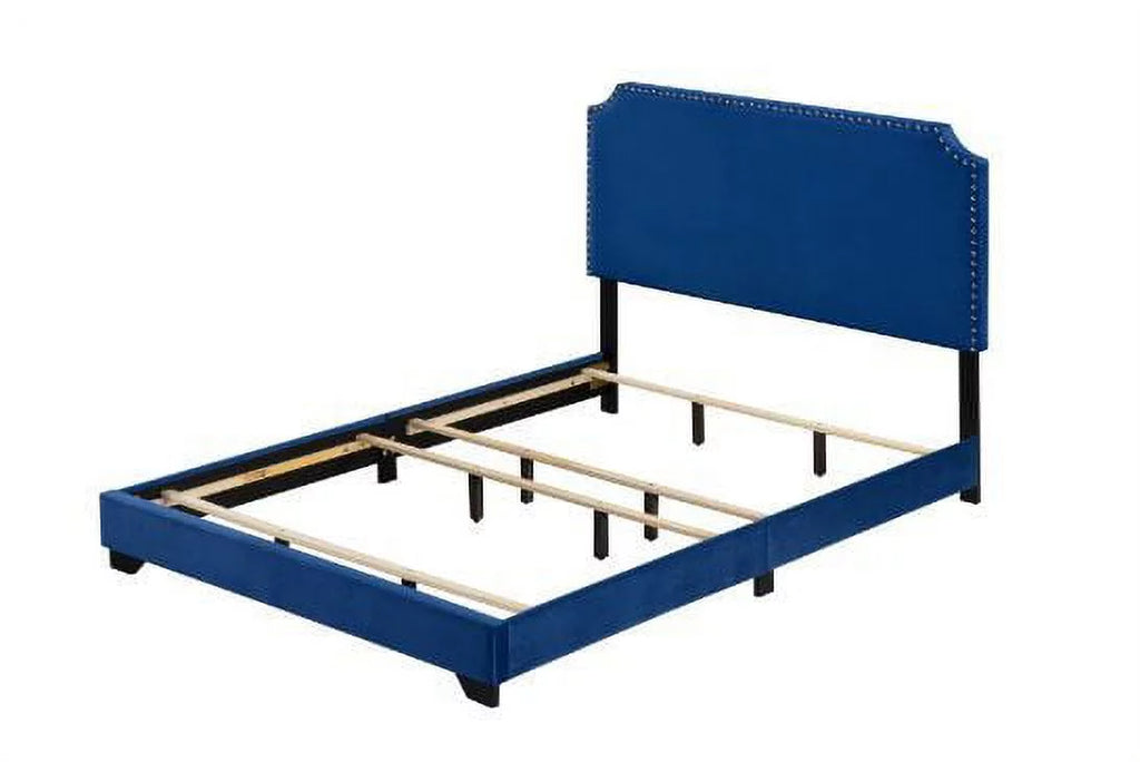 Queen Blue Fabric Bed F912675