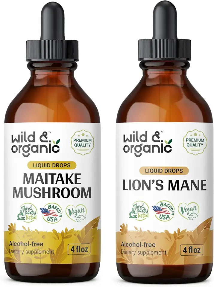 Maitake Mushroom Tincture 4 fl oz & Lion's Mane Tincture 4 fl oz I2602