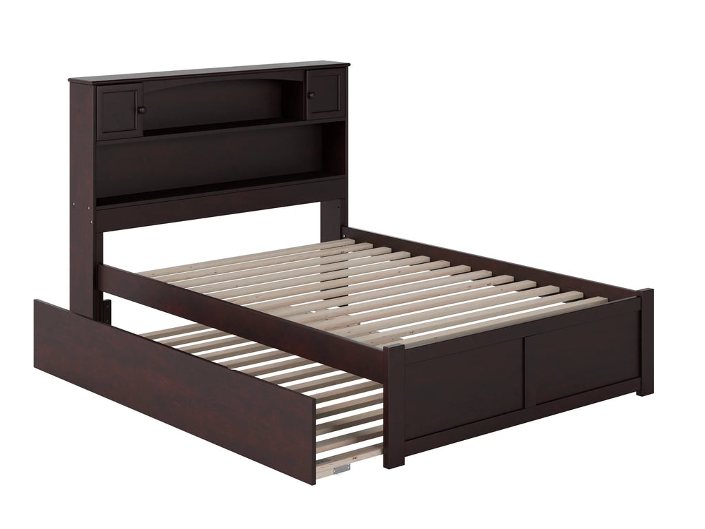 Espresso Full Platform Bed with Trundle Bed Z9665