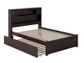 Espresso Full Platform Bed with Trundle Bed Z9665