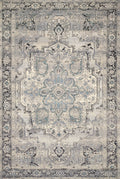 Grey Blue Rug N7286