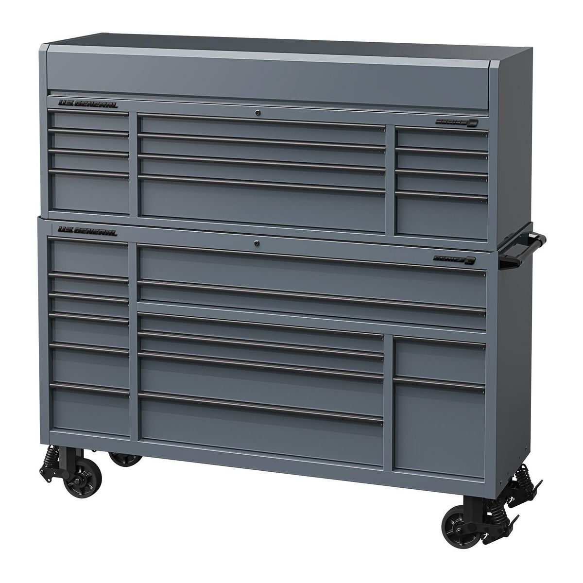 72 in. x 22 in. Triple-Bank Roll Cab, Slate Gray I647272