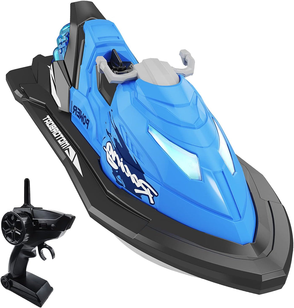 RC Boat with Rechargeable Battery Dual Motors Blue O19837