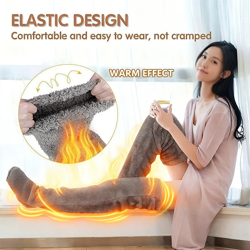High Fuzzy Long Socks U7853
