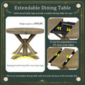 5 Piece Extendable Dining Table Set with 4 Upholstered Chairs O6448