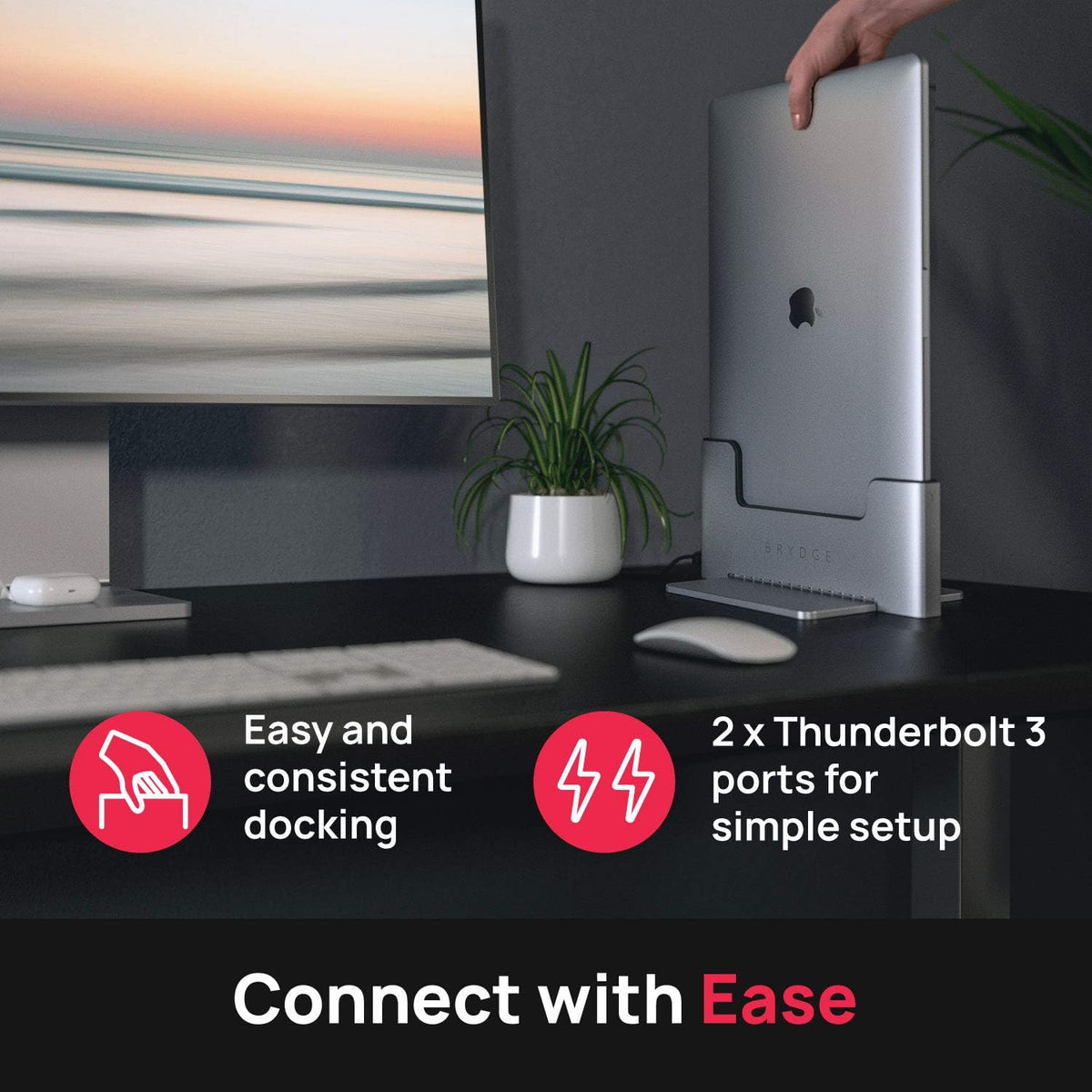Space-Saving Laptop Stand Vertical Docking Station Z576