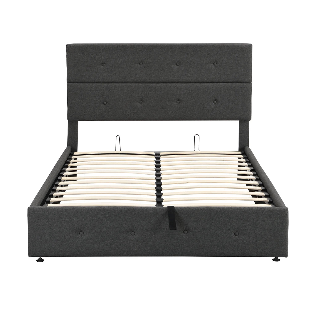 Upholstered Full Storage Platform Bed Y446