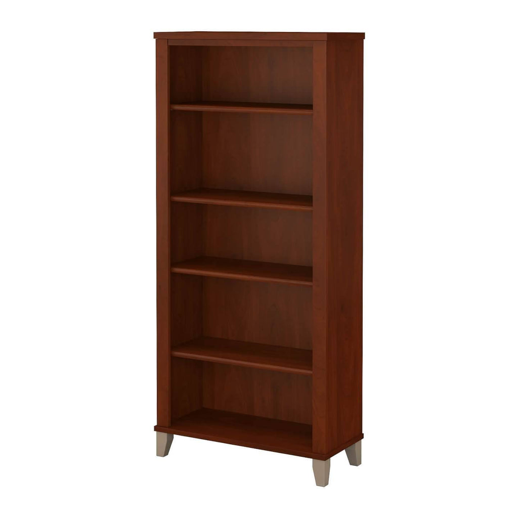 White 5 Shelf Bookcase G54103