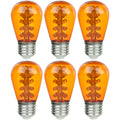 1.1W Amber Decorative S14 String Light Bulbs, Medium (E26) Base, 6 Pack L1018
