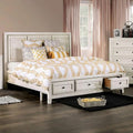 Ivory Solid Wood Queen Bed Z985