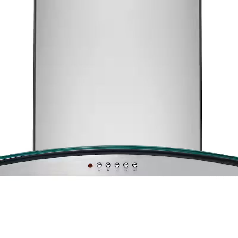 42 in. Convertible Glass Canopy Island Range Hood in Stainless Steel G9056