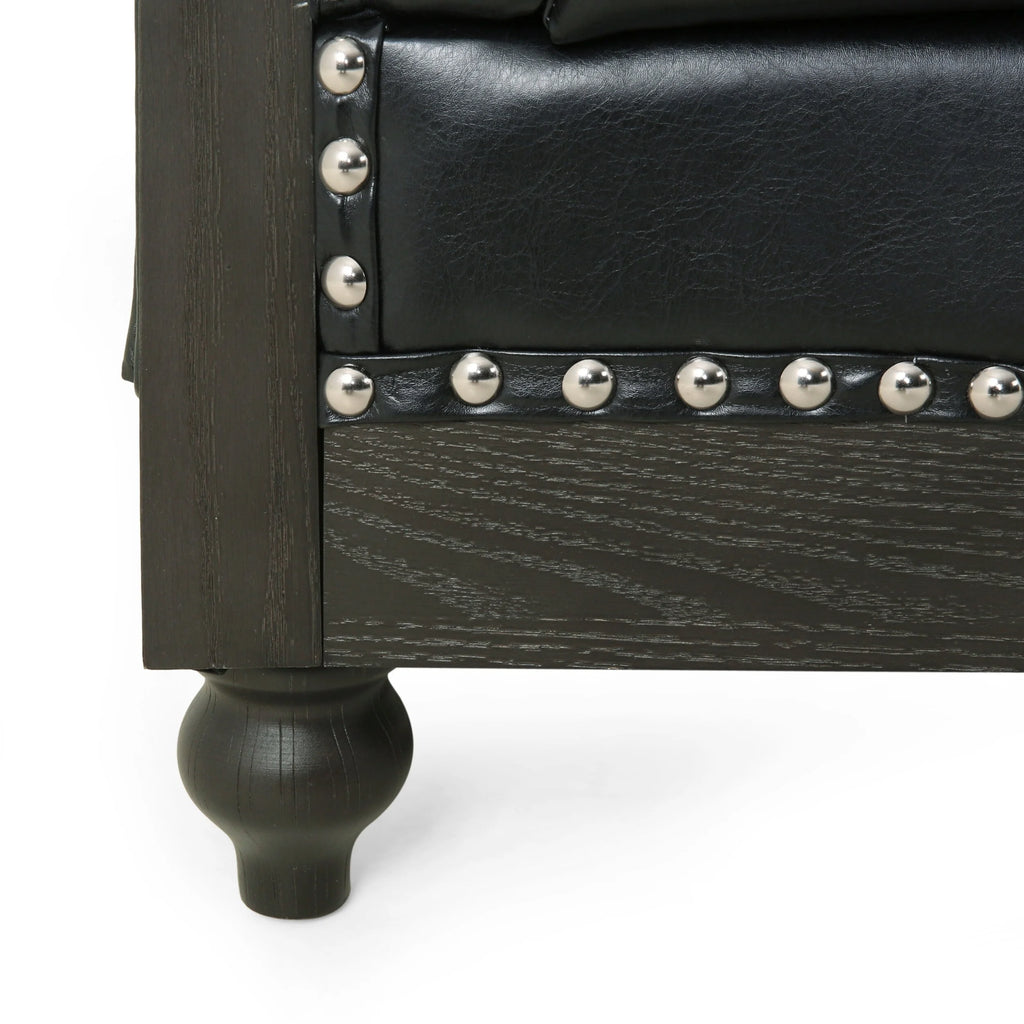 Faux Leather Chesterfield Sofa M54437