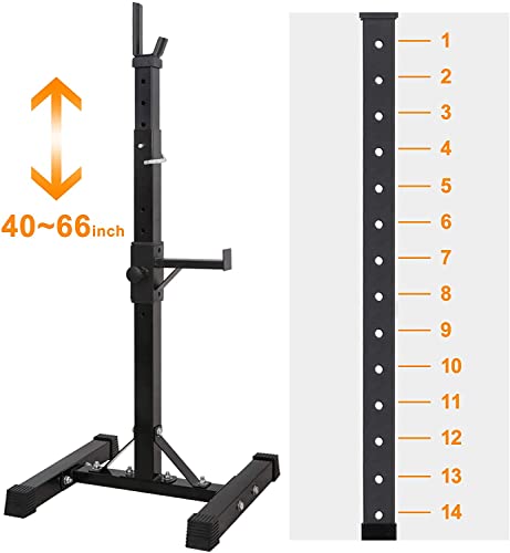 Adjustable Steel Squat Rack Pair 40''-66'' 550lbs X359141