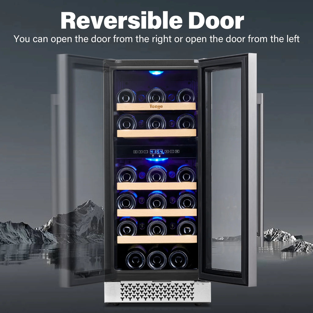 15 Bottle Dual Zone Wine Cooler Refrigerator S51098