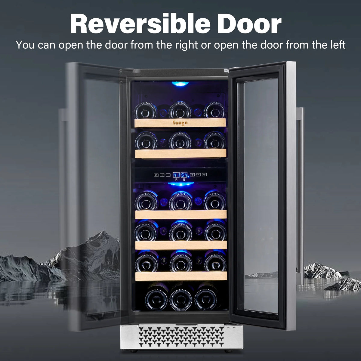 15 Bottle Dual Zone Wine Cooler Refrigerator S51098