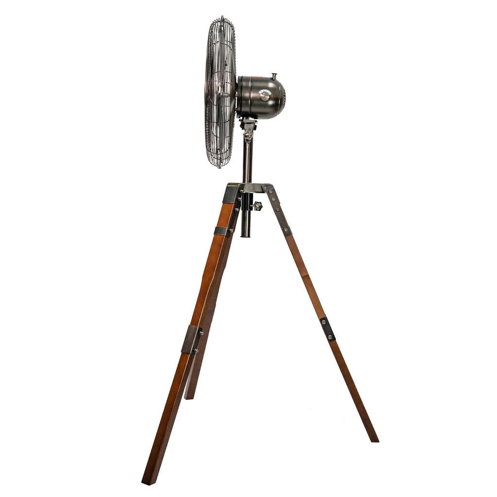 3 Speed Oscillating 16 in Stand Fan with Wood Tripod Legs V314352