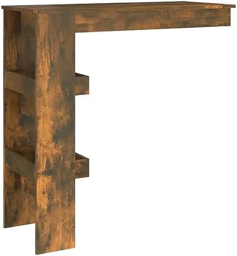 Brown Oak Engineered Wood Dining Table V81832