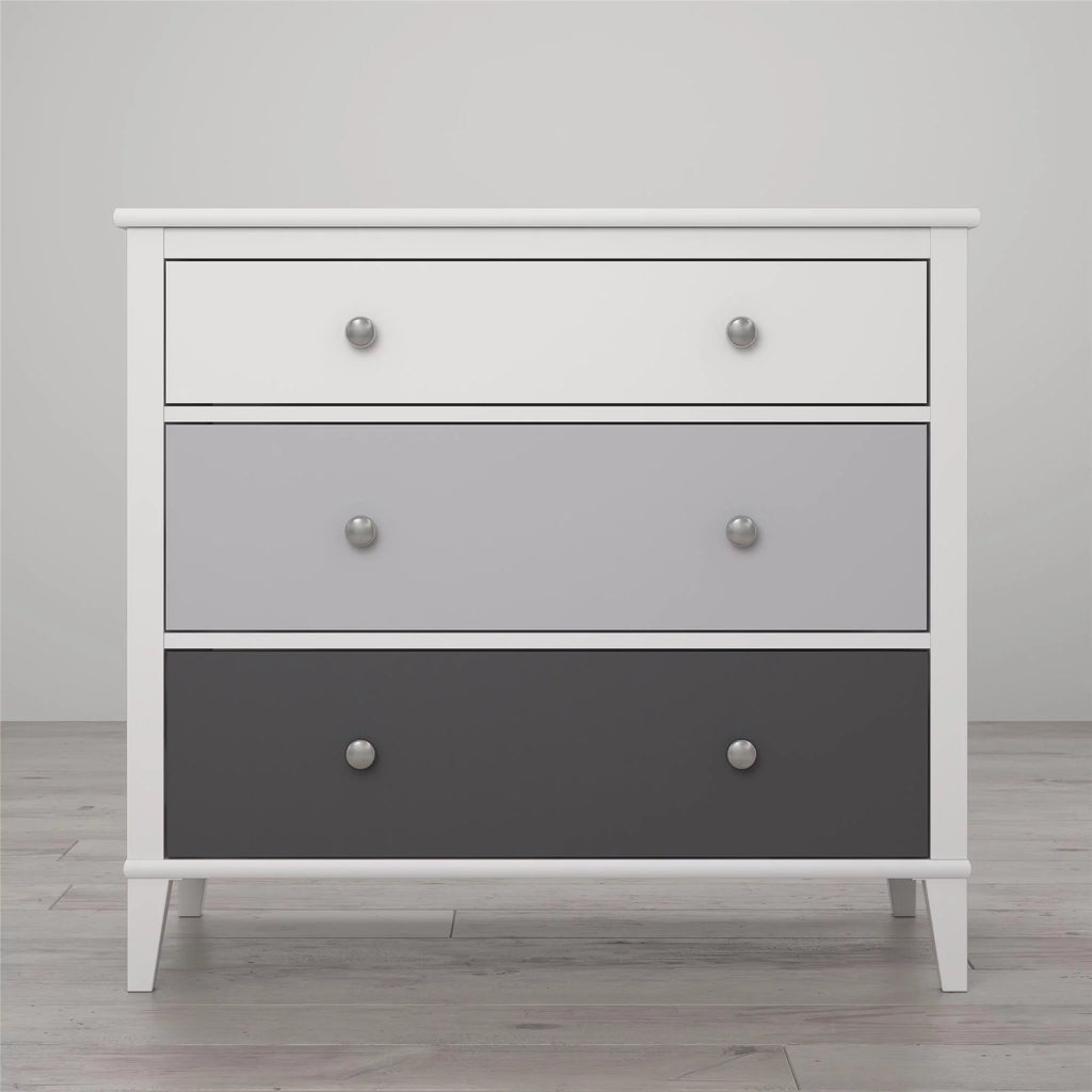 White 3 Drawer Dresser P642