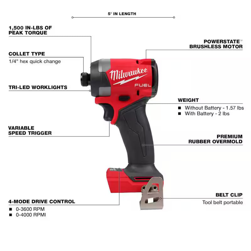 18-Volt Li-Ion Brushless Cordless 1/4 in. Hex Impact Driver & 3/8 in. Compact Impact Wrench T7480