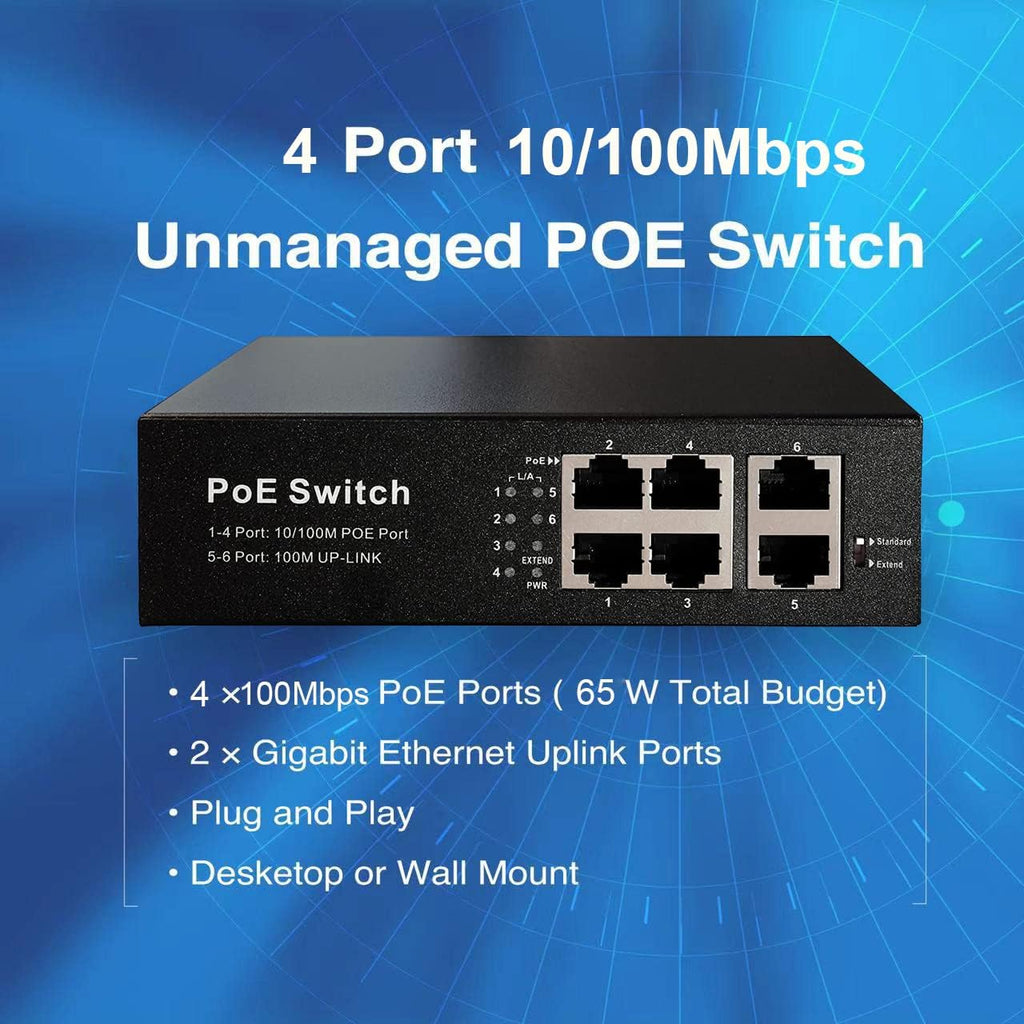 4 Port Gigabit PoE Switch Unmanaged L13960