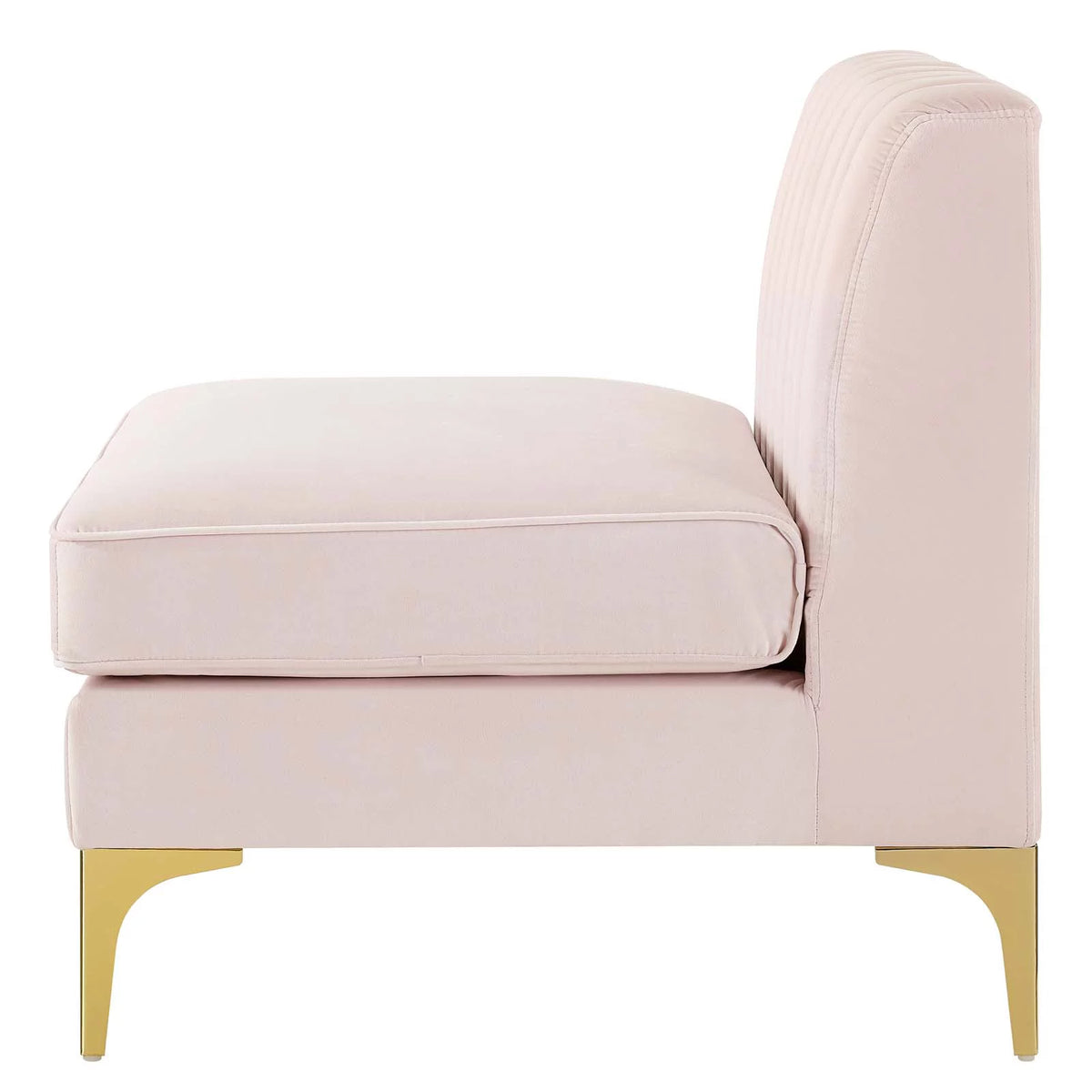 Pink Velvet 6-Piece Sectional Sofa V1312