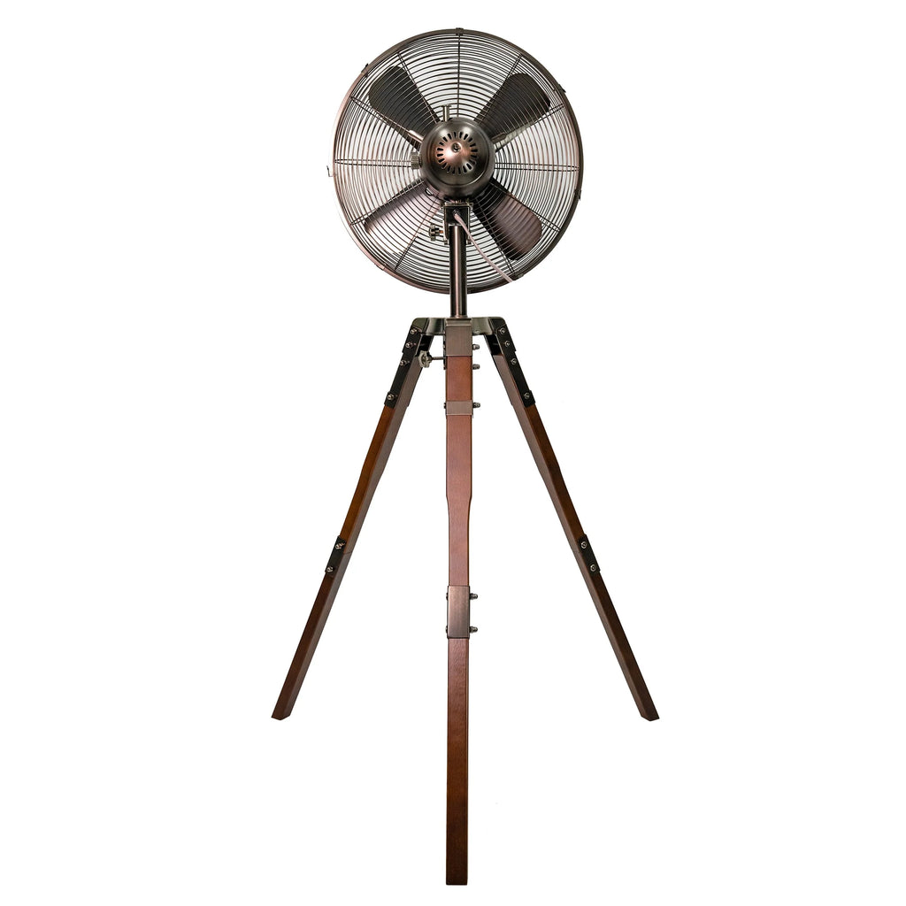 3 Speed Oscillating 16 in Stand Fan with Wood Tripod Legs V314352