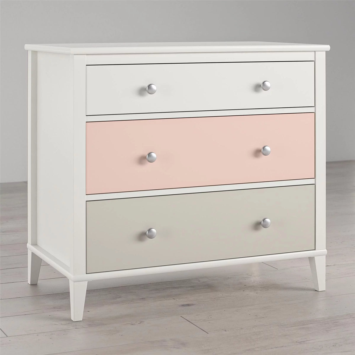 White 3 Drawer Dresser P642