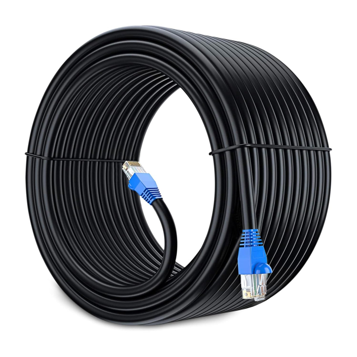 Black 250 ft Cat5e Outdoor Ethernet Cable J3863