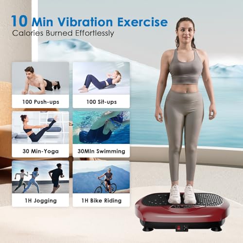 Vibration Plate Exercise Machine with Resistance Bands I319