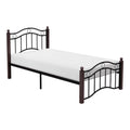 Black and Brown Metal Twin Platform Bed I72856
