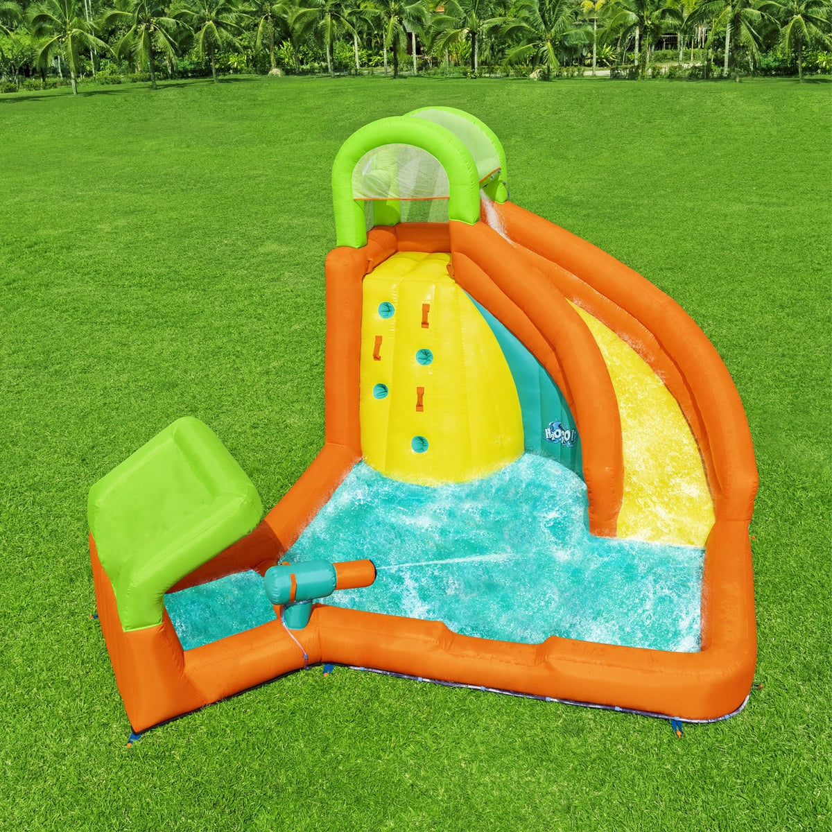 Kids Outdoor Inflatable Water Park with Water Cannon W386566