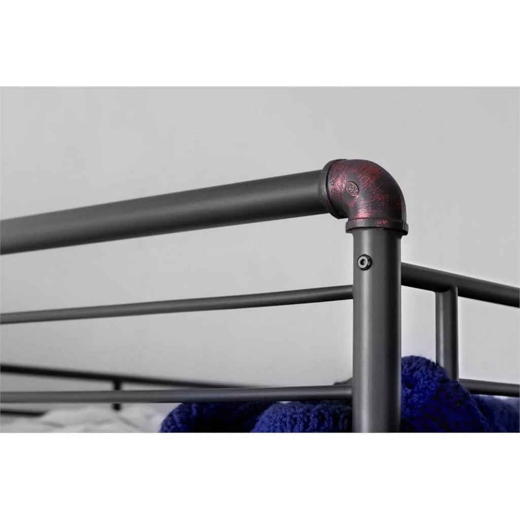 Full Over Queen Bunk Bed Antique Black U8351