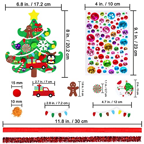 24 Sets Christmas Tree Ornaments DIY Craft Kits Foam Stickers Y493