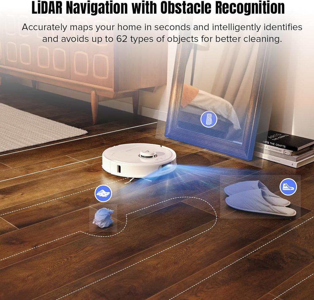 Robot Vacuum and Mop, Self-Emptying, 7000Pa Suction G926