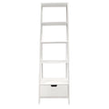 4 Shelf Wooden Ladder Bookcase with Drawer L16100