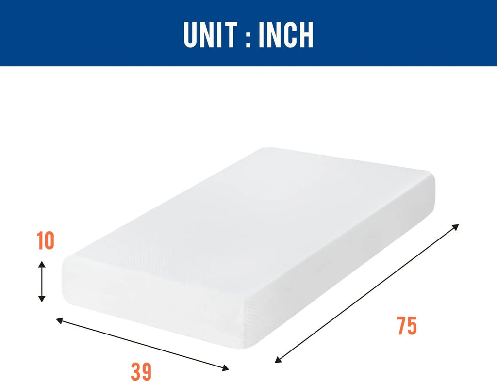 Memory Foam Mattress 10 in Twin S342582