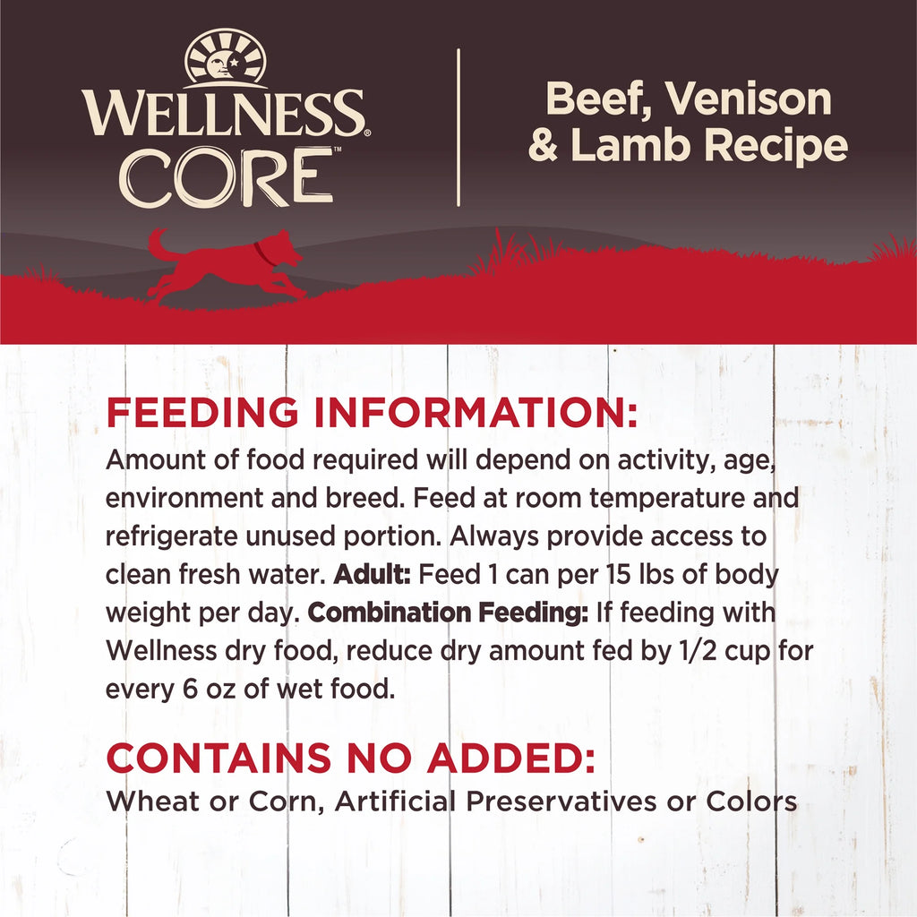 Grain Free Canned Dog Food, Beef, Venison & Lamb, 12.5-Ounce Can (Pack of 12) C1788