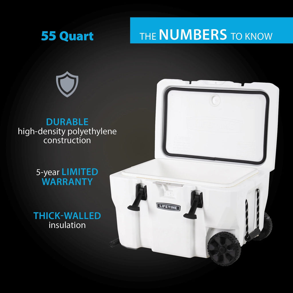 55 Quart High Performance Cooler with Wheels F1042