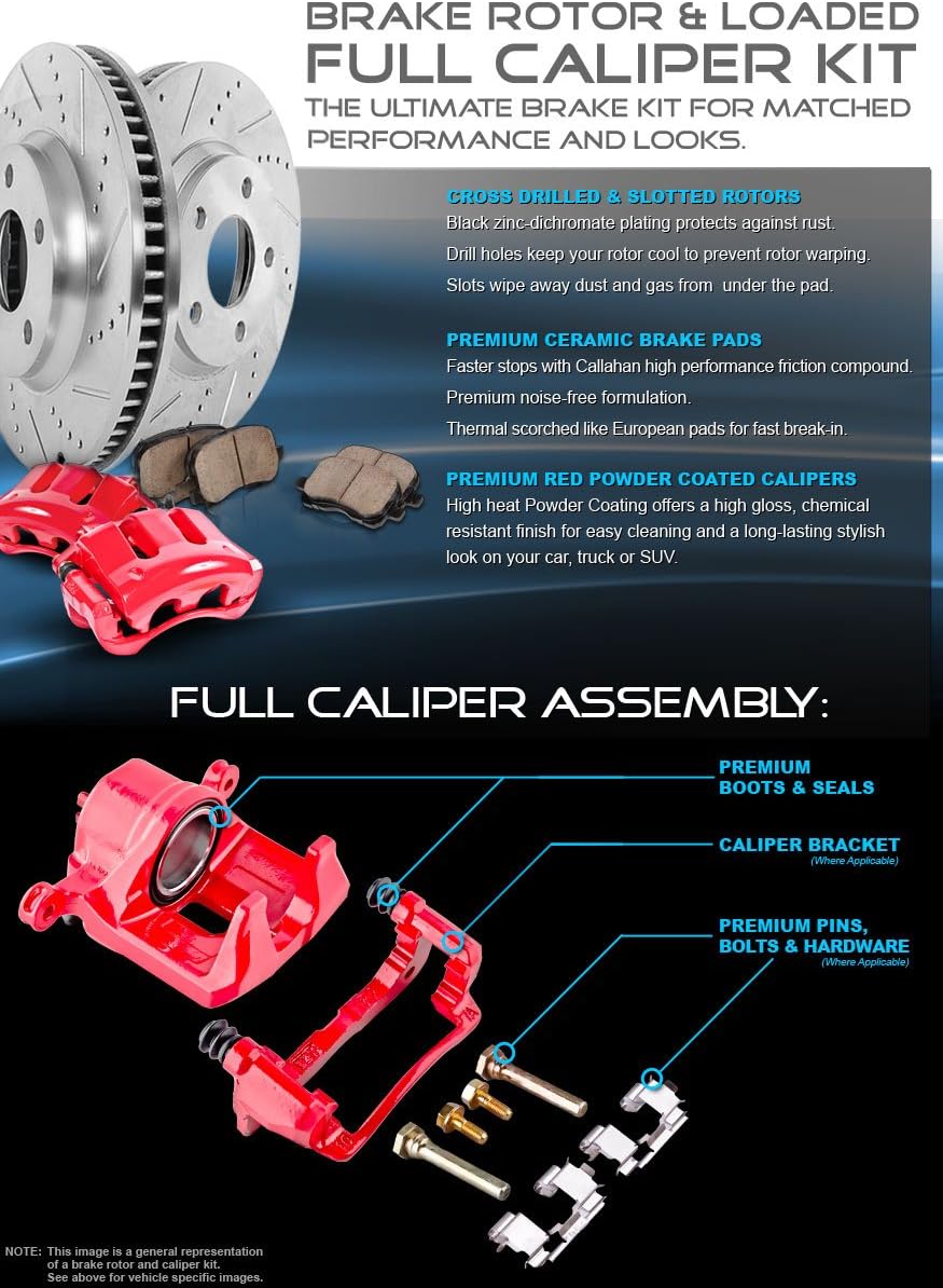 Front and Rear 320 mm 5 Lug Rotors and Metallic Brake Pads J440